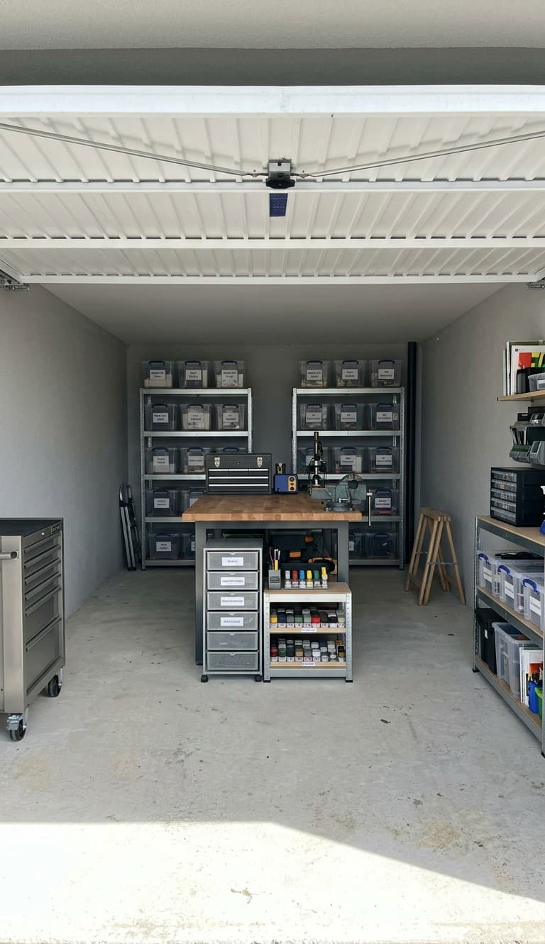 Hobbyraum Garagenpark Wullersdorf mit Werkbank