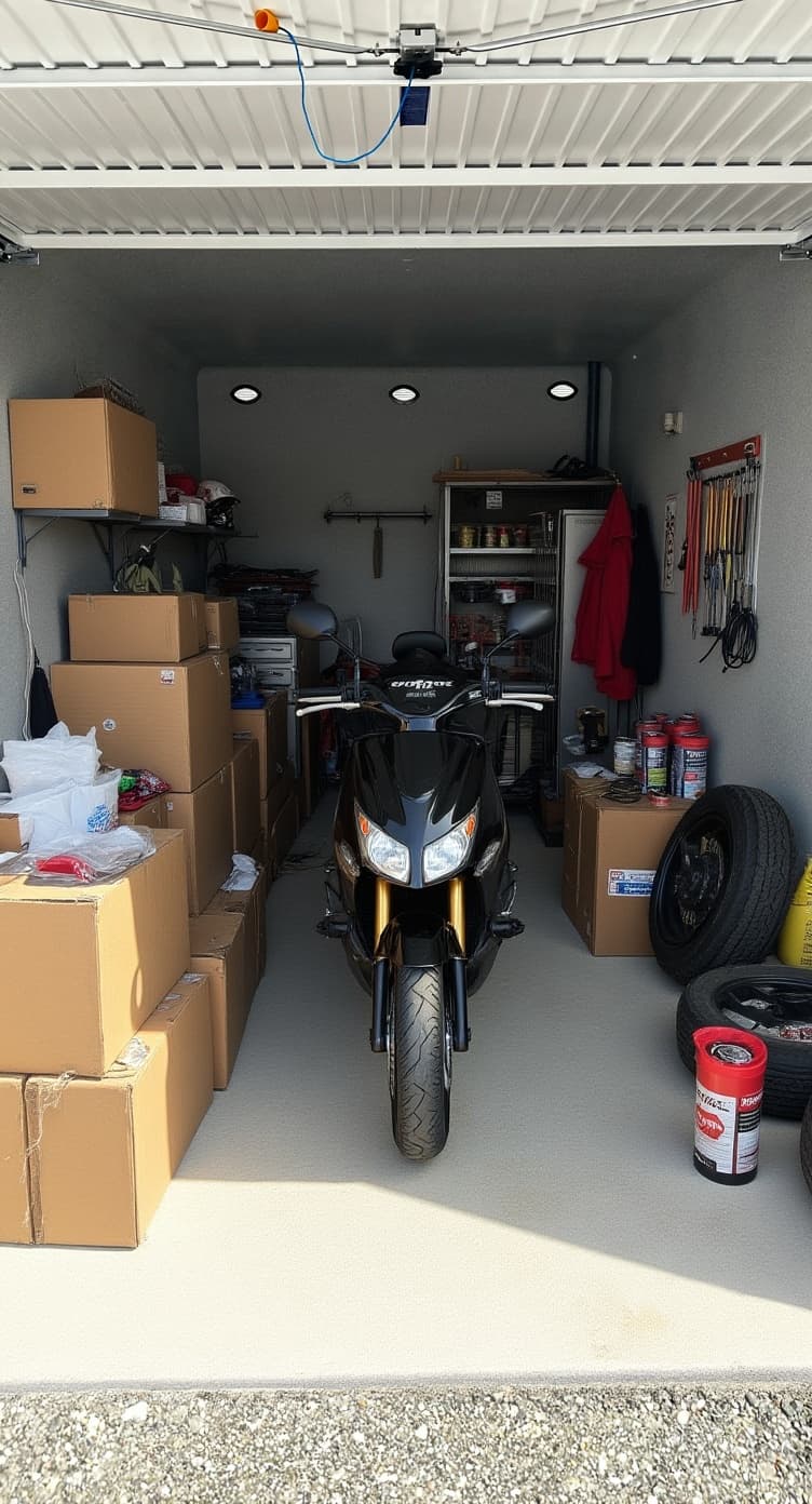 Illustration: Motorräder in Garage